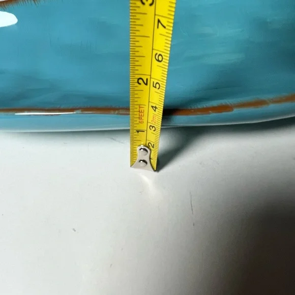 NWT gorgeous creative co-op ceramic aqua blue fish with brown/bronze trim. - Picture 12 of 12